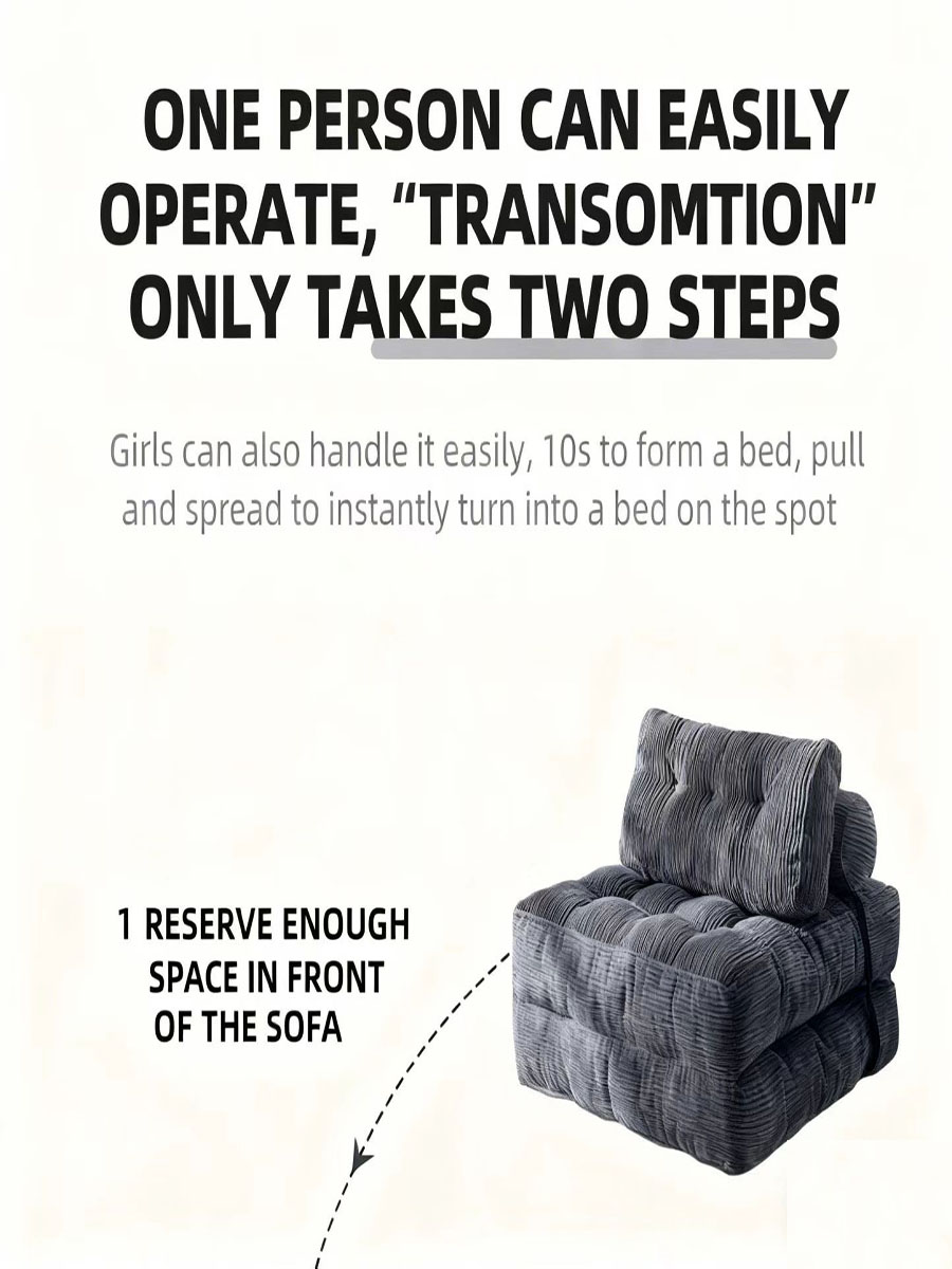 vacuum packed foldable fabric sofa bed for rental homes — cheap lazy couch for small spaces