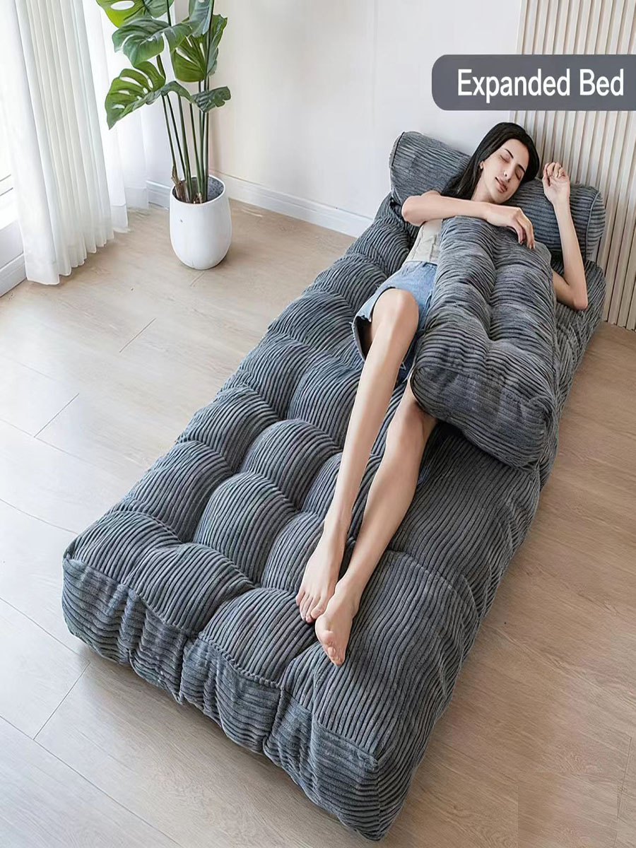vacuum packed foldable fabric sofa bed for rental homes — cheap lazy couch for small spaces