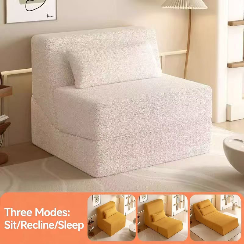 vacuum packed foldable foam lounge chair