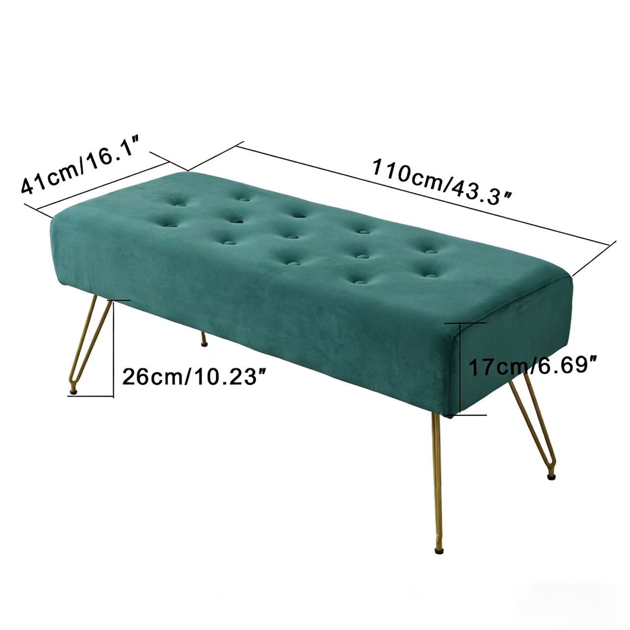 luxecraft™ solid wood entryway bench – upholstered footboard seat for hallway, bedroom & living room