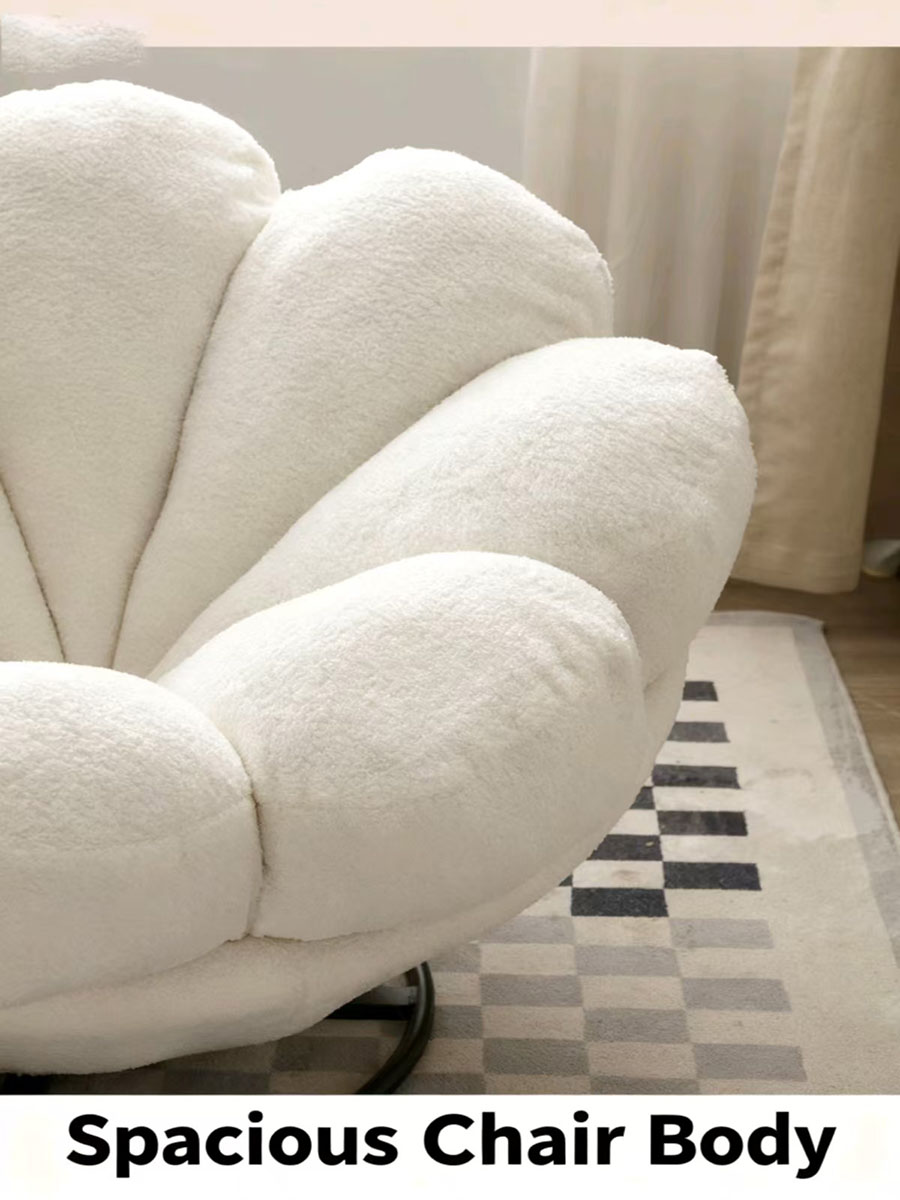 petal lounge chair – cozy swivel lazy sofa for living room & bedroom