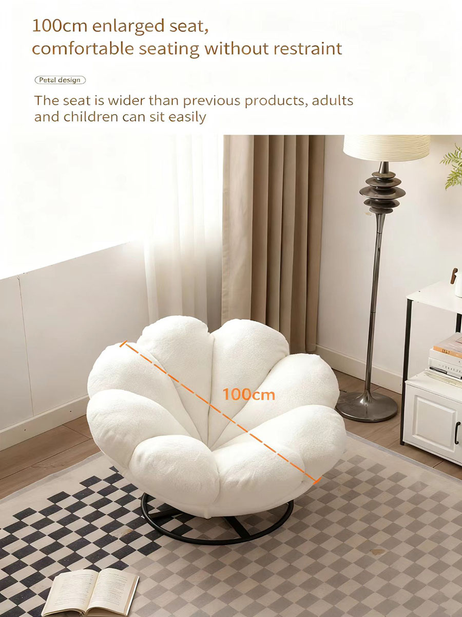petal lounge chair – cozy swivel lazy sofa for living room & bedroom