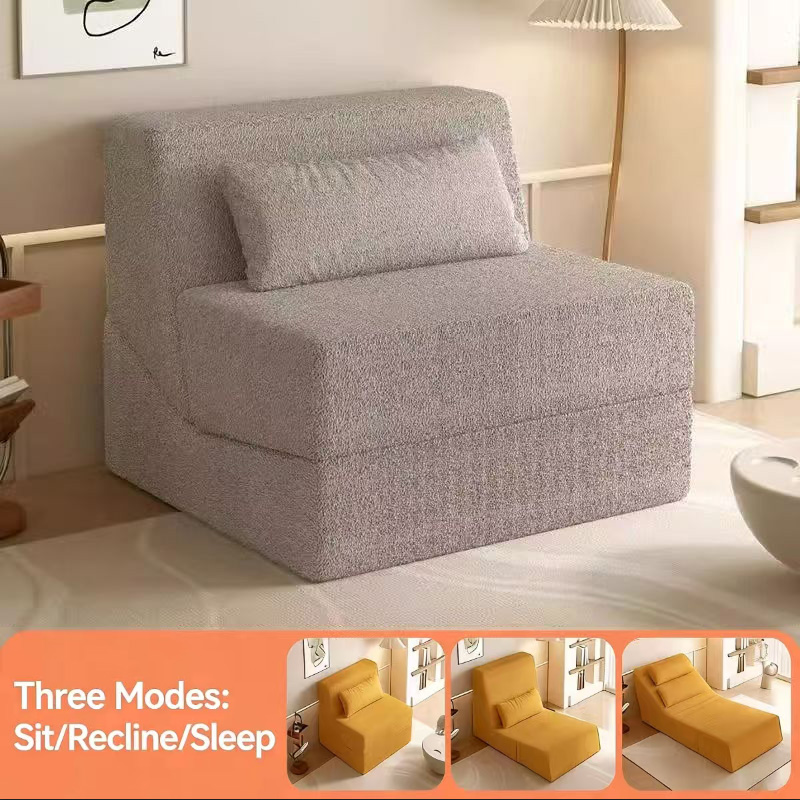 vacuum packed foldable foam lounge chair