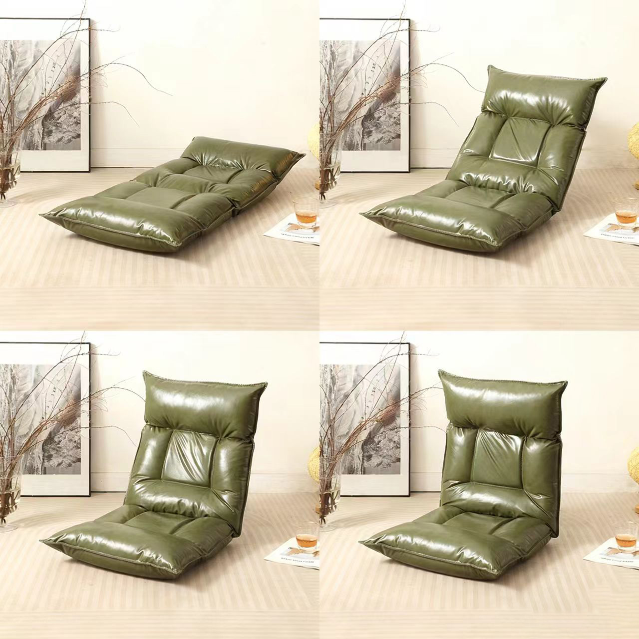 foldable tatami floor chair with backrest – japanese style lazy sofa seat for dorms, bedrooms & reading nooks