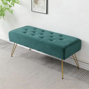 luxecraft™ solid wood entryway bench – upholstered footboard seat for hallway, bedroom & living room