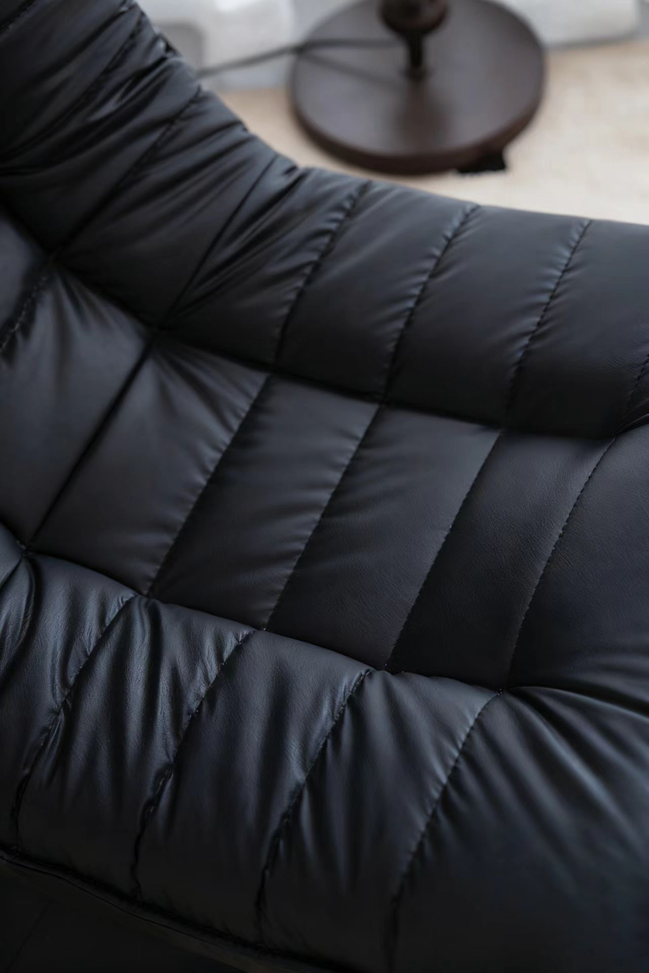 folding recliner moon chair – lazy single seat for balcony & tatami