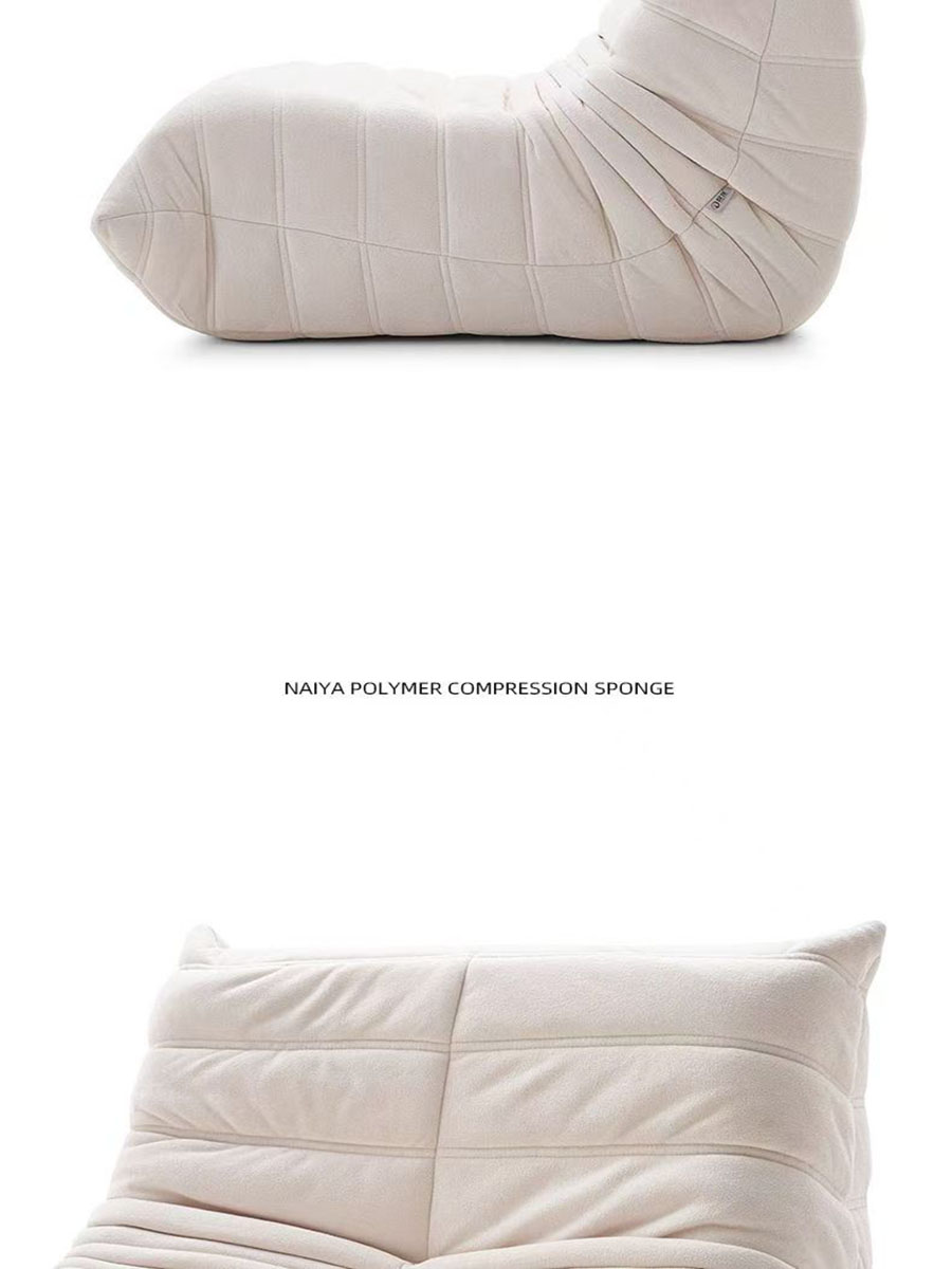 caterpillar lazy sofa – full foam comfy couch, vacuum compressed