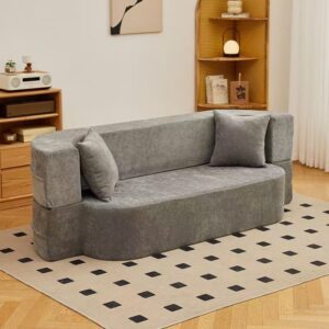 nordicfold™ vacuum packed all foam sofa – compact 2 seater lounge chair with easy storage & foldable design