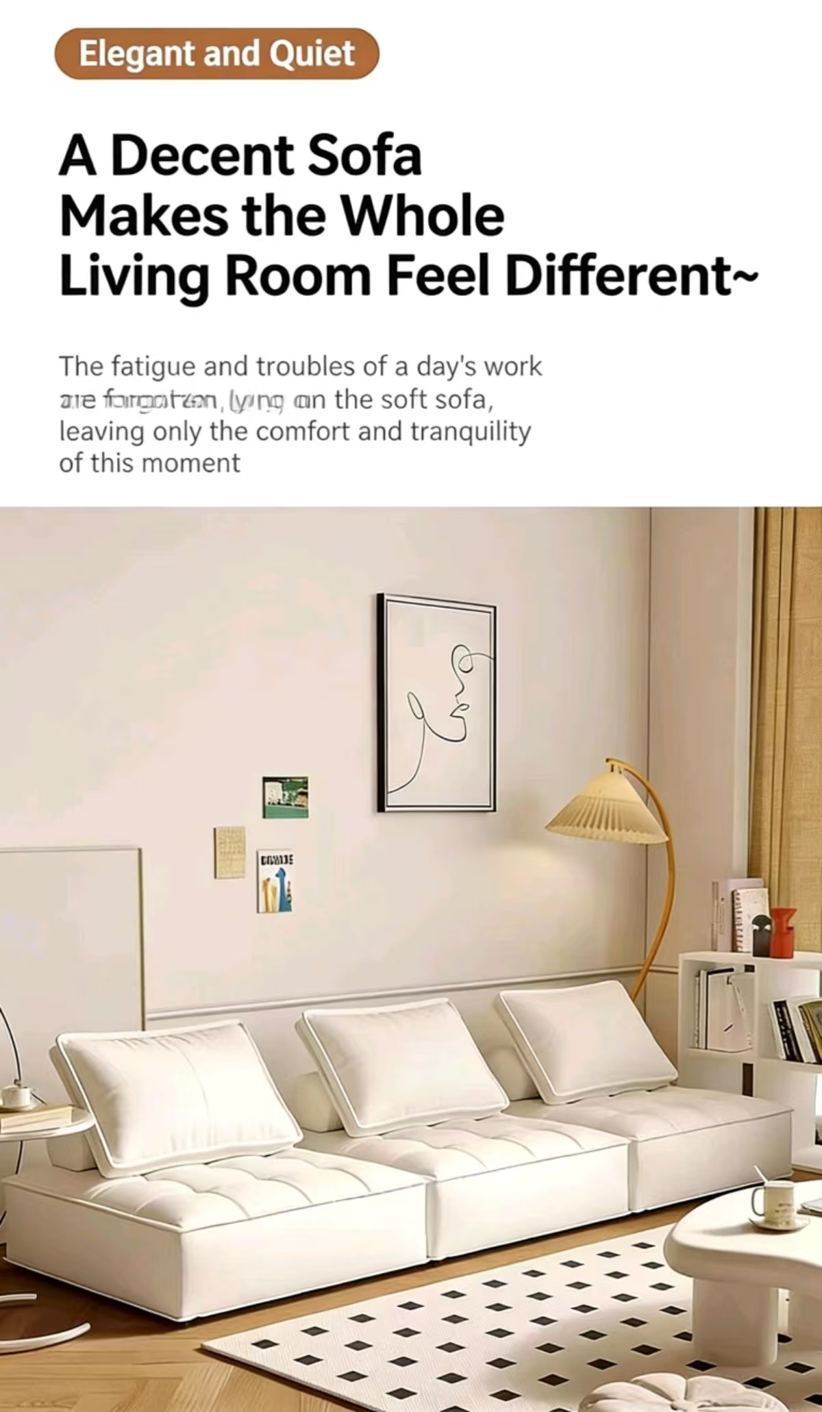 euroform one piece foam sofa – modular relax lounge collection