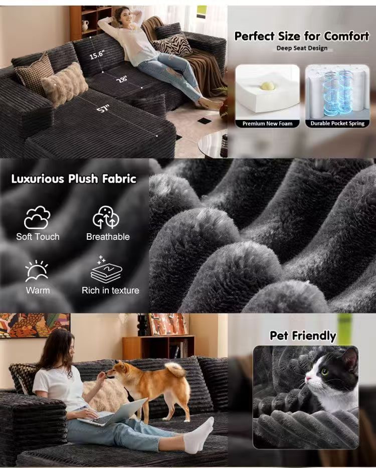 nordly modular vacuum packed sofa set
