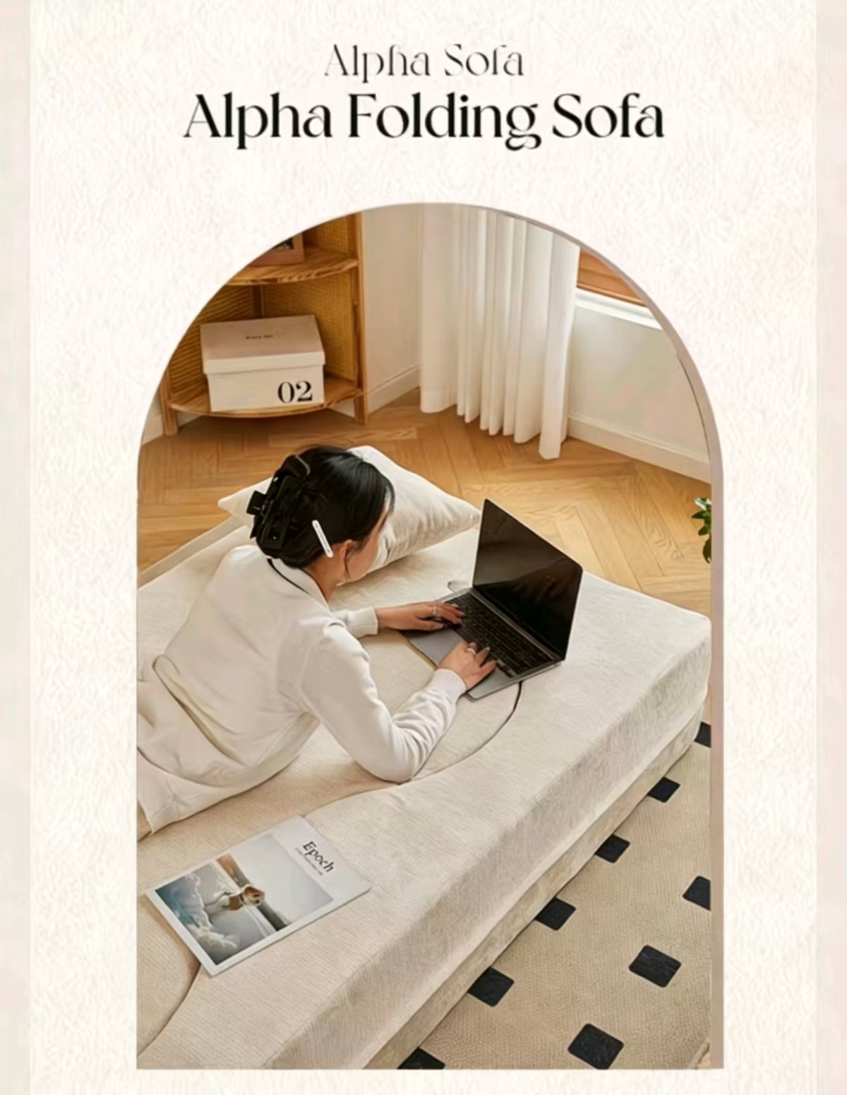 nordicfold™ vacuum packed all foam sofa – compact 2 seater lounge chair with easy storage & foldable design