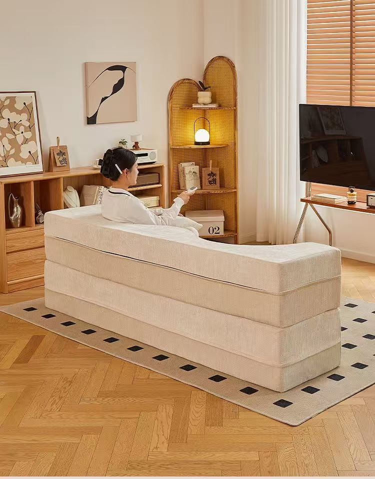 nordicfold™ vacuum packed all foam sofa – compact 2 seater lounge chair with easy storage & foldable design