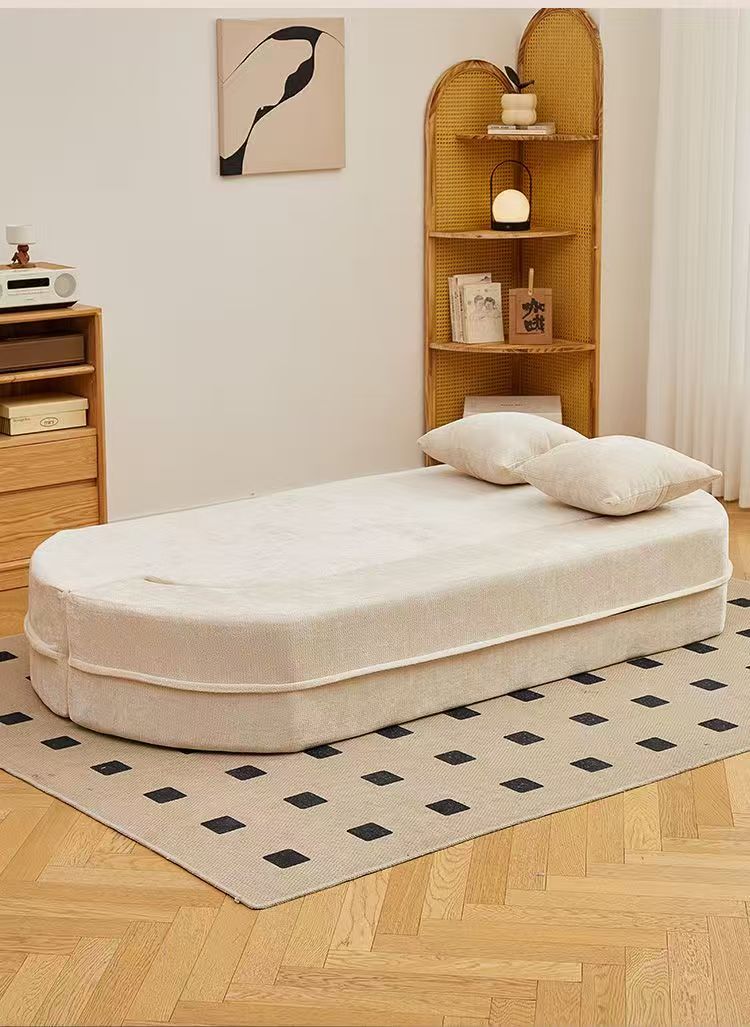 nordicfold™ vacuum packed all foam sofa – compact 2 seater lounge chair with easy storage & foldable design