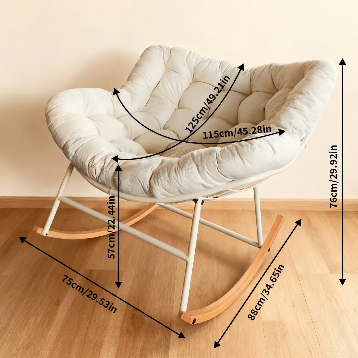 eurochic relax rocking chair – home leisure sofa