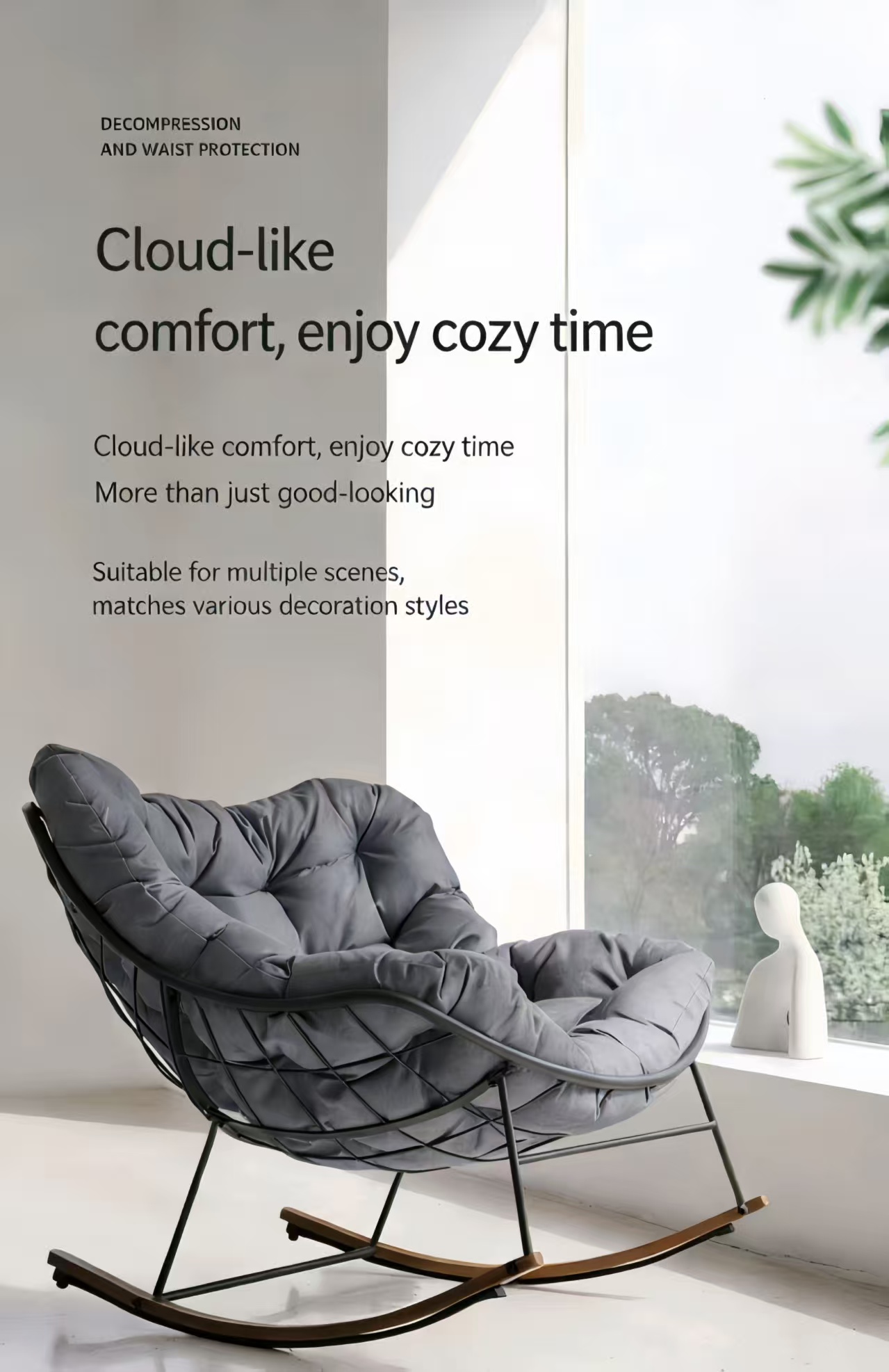 eurochic relax rocking chair – home leisure sofa