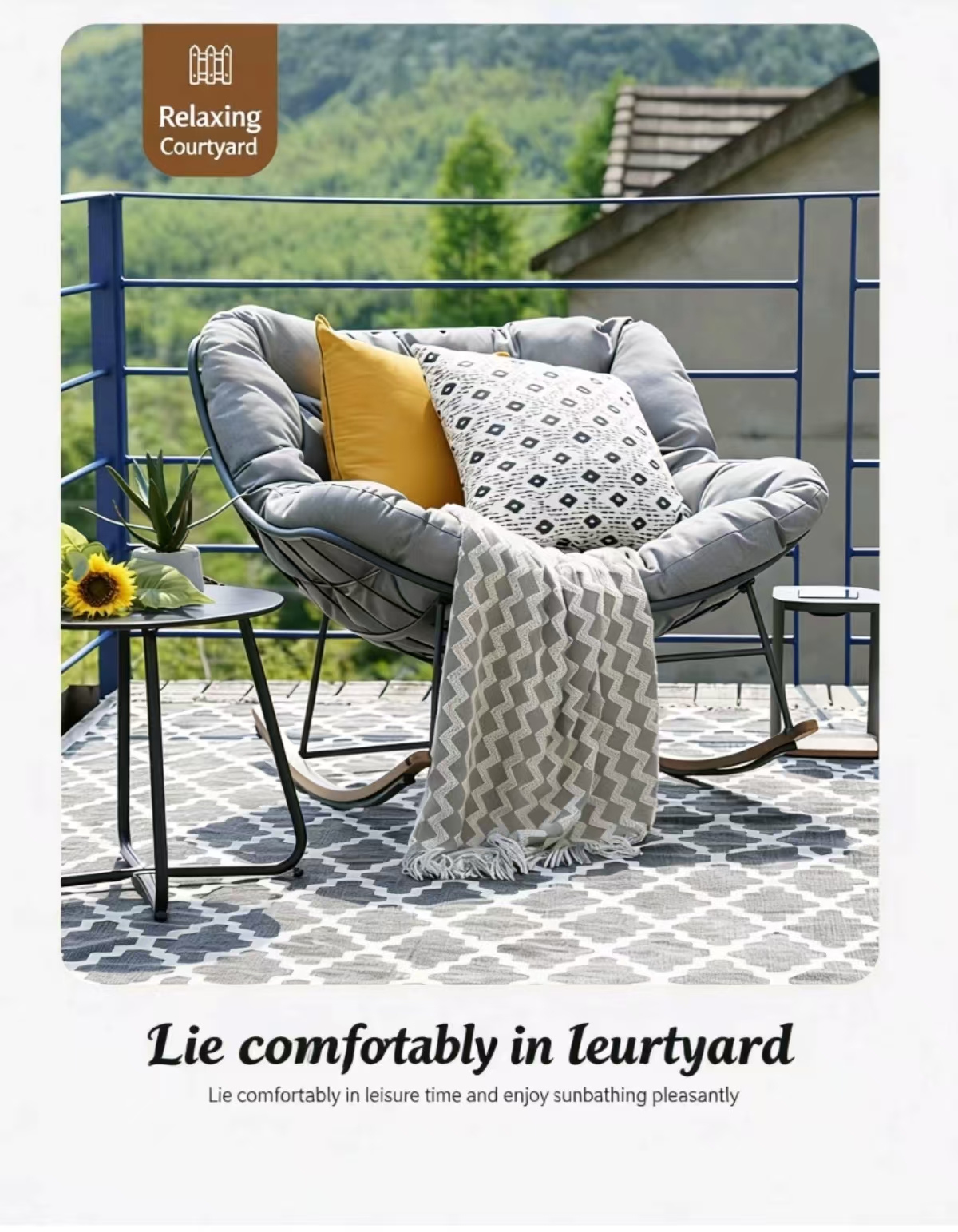 eurochic relax rocking chair – home leisure sofa