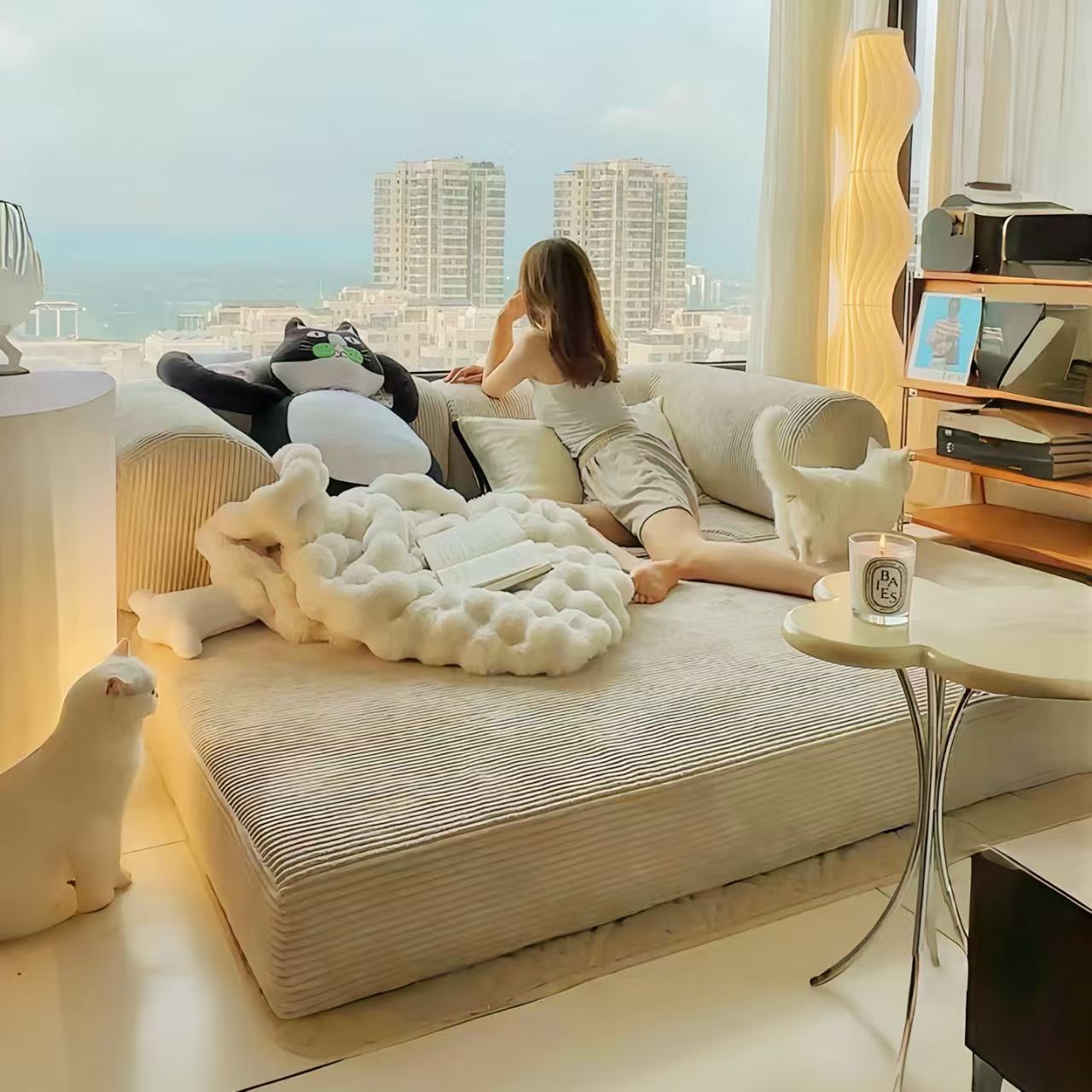 compact vacuum packed lounge sofa bed