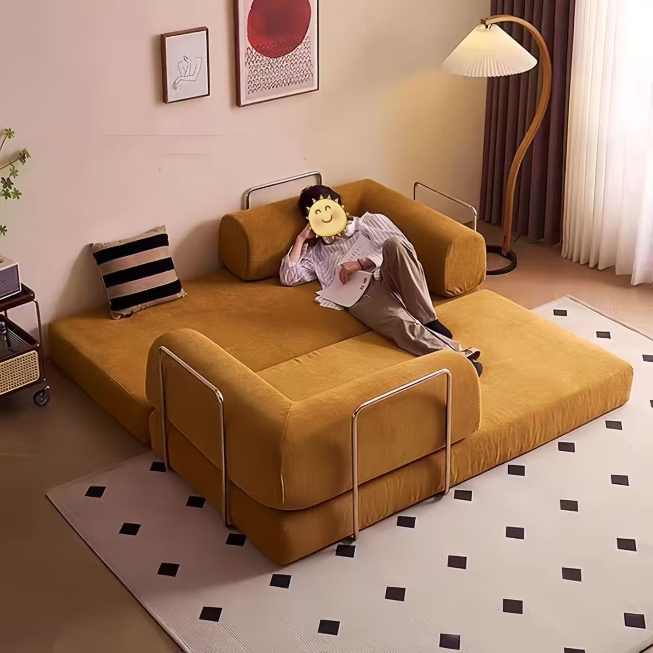 compact vacuum packed lounge sofa bed