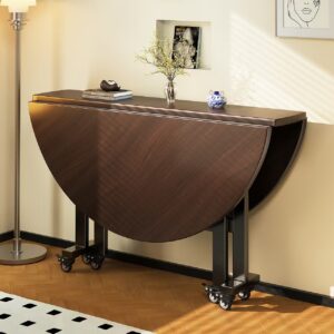 FoldMaster Round Dining Table with Turntable