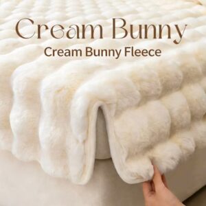 Plush Rabbit Fur Sofa Cover