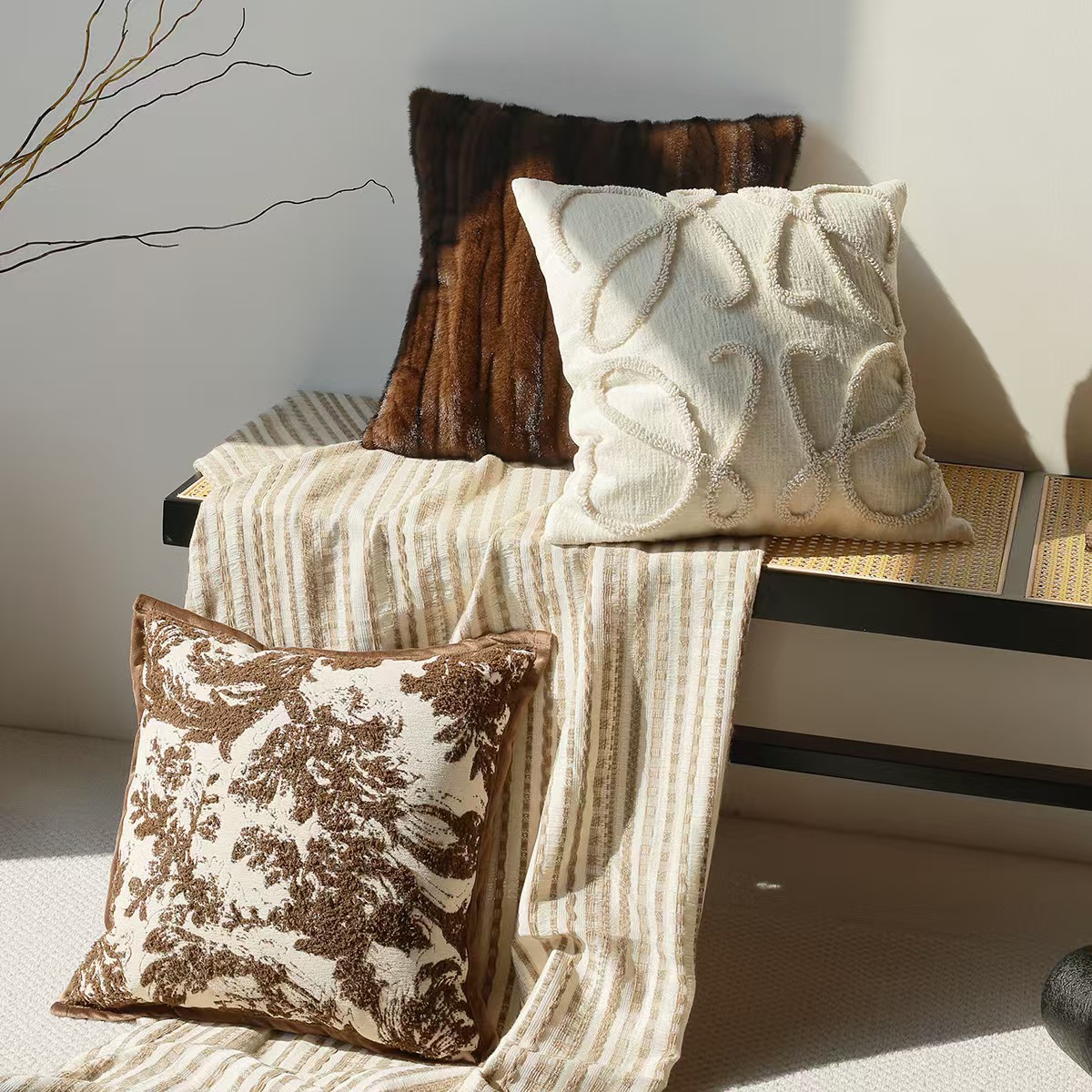 Lux Plush Sofa Pillow Cover